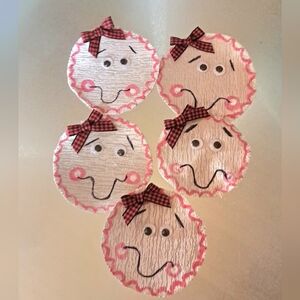 Fake Christmas cookies (5) bowl fillers 4"